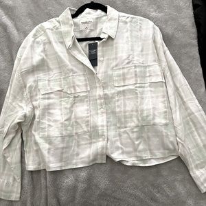 Abercrombie & Fitch Cropped Flannel